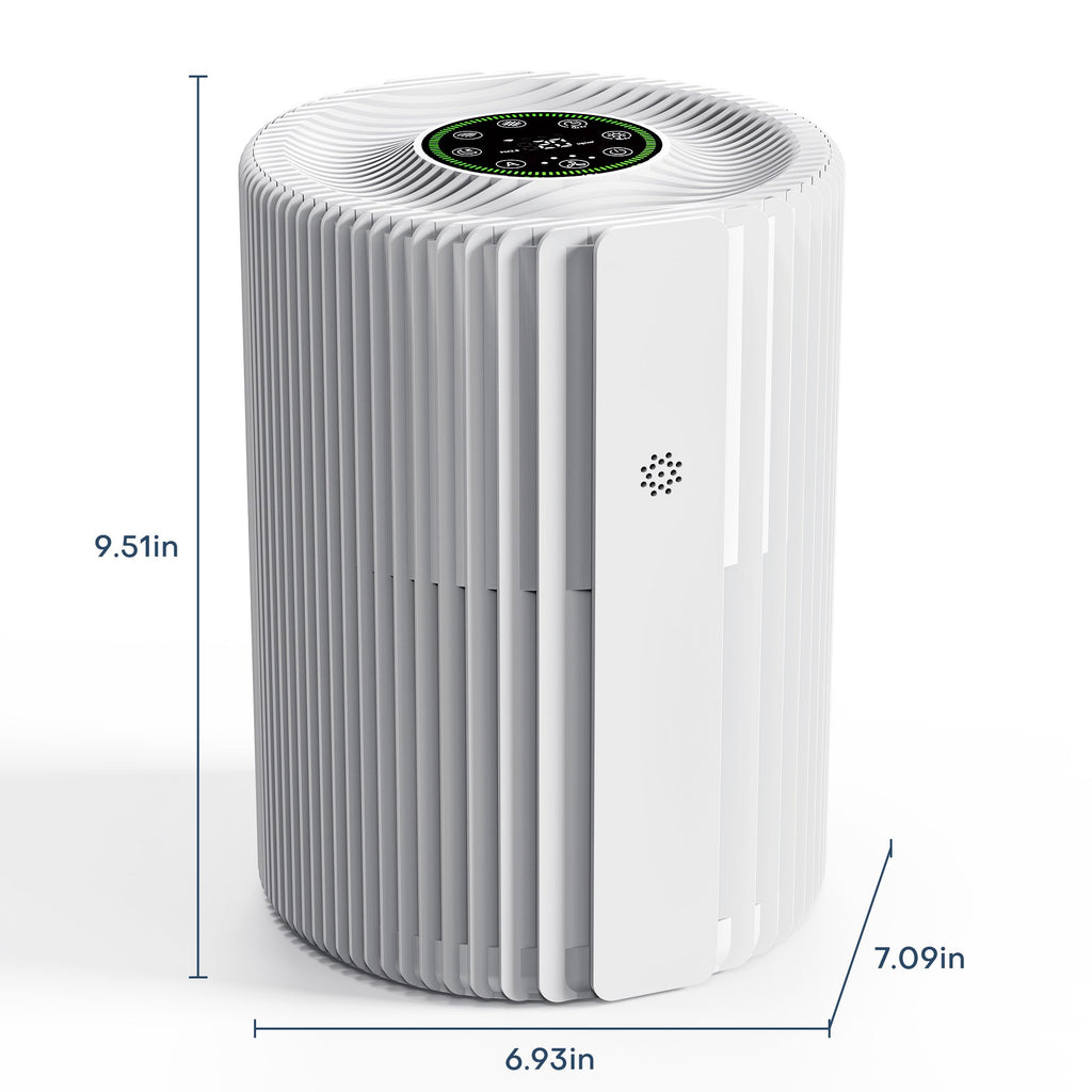 ALROCKET Air Purifier for Home, Smart WIFI, PM2.5 Digital Display, Auto Mode, 3-Layer Filter with 5 Speeds & Timer, Removes Wildfire Smoke, Dander, Dust, Pollen, Covers 600 ft²/2H