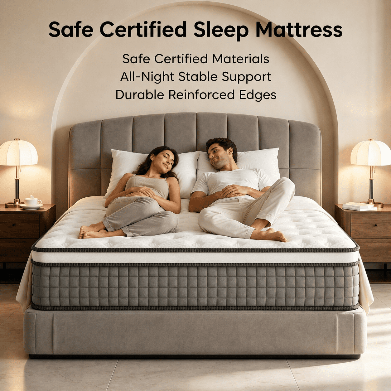Fareforth Queen Size 12-Inch Hybrid Mattress in a Box, Gel Memory Foam with Pocket Coils