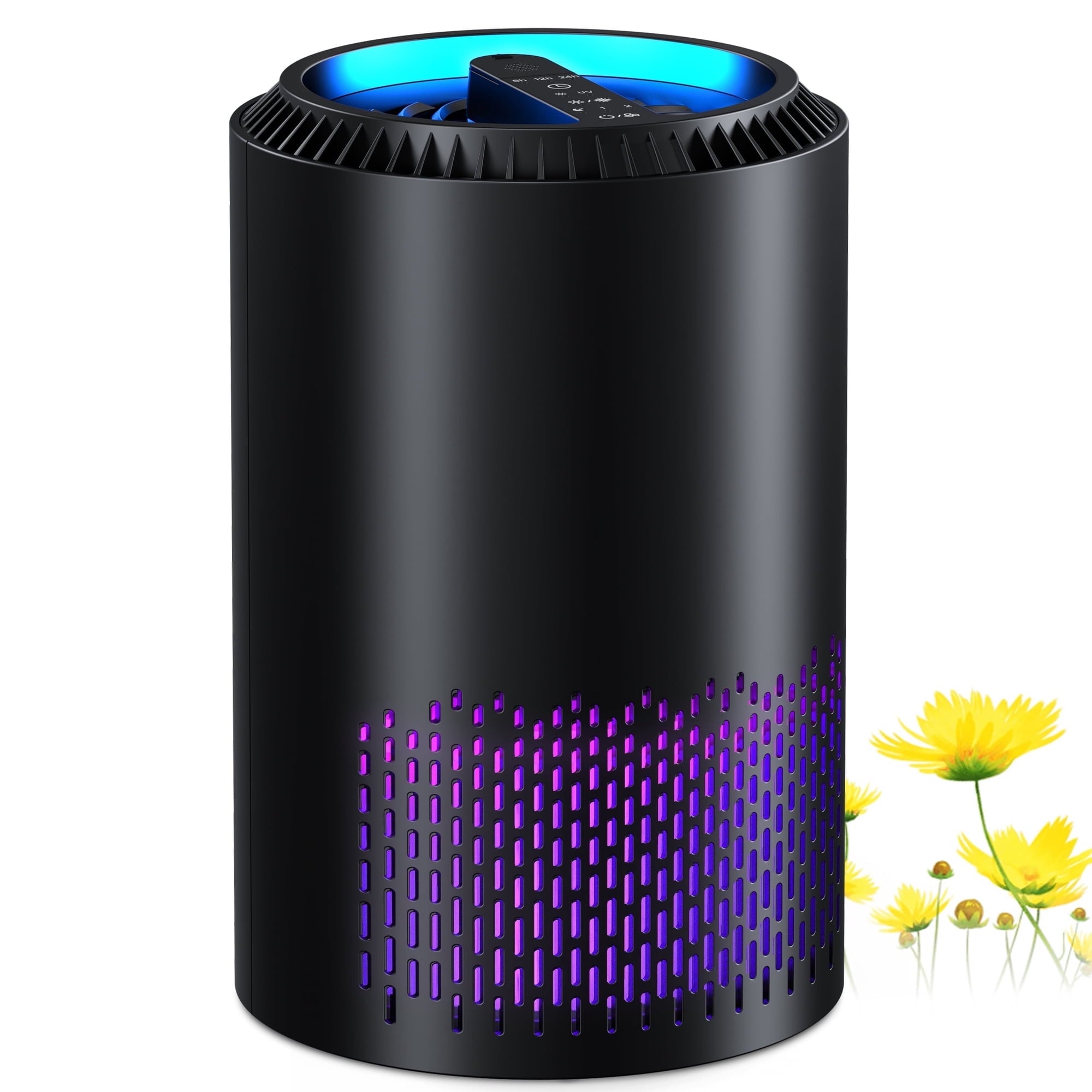 BREEZOME Hepa Air Purifier for Home & Bedroom, 22 dB Quiet Sleep Mode, Air Cleaner for PM10, PM2.5, Dust, Cotton Lint & Hair, Covers Up to 600 sq. ft./2H, Black