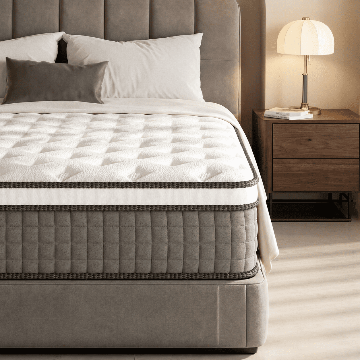 Fareforth Queen Size 12-Inch Hybrid Mattress in a Box, Gel Memory Foam with Pocket Coils